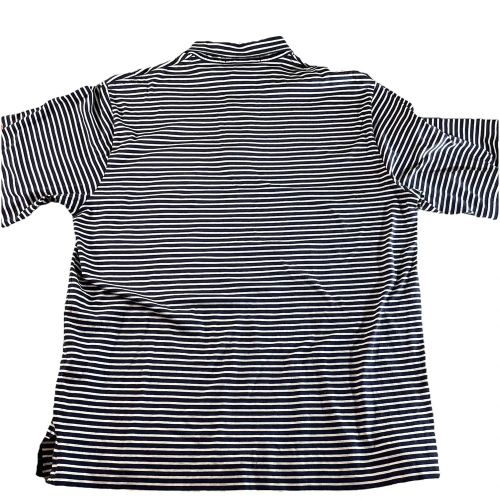 Polo Golf‎ Ralph Lauren Striped Golf Club Logo Short Sleeve Polo Shirt